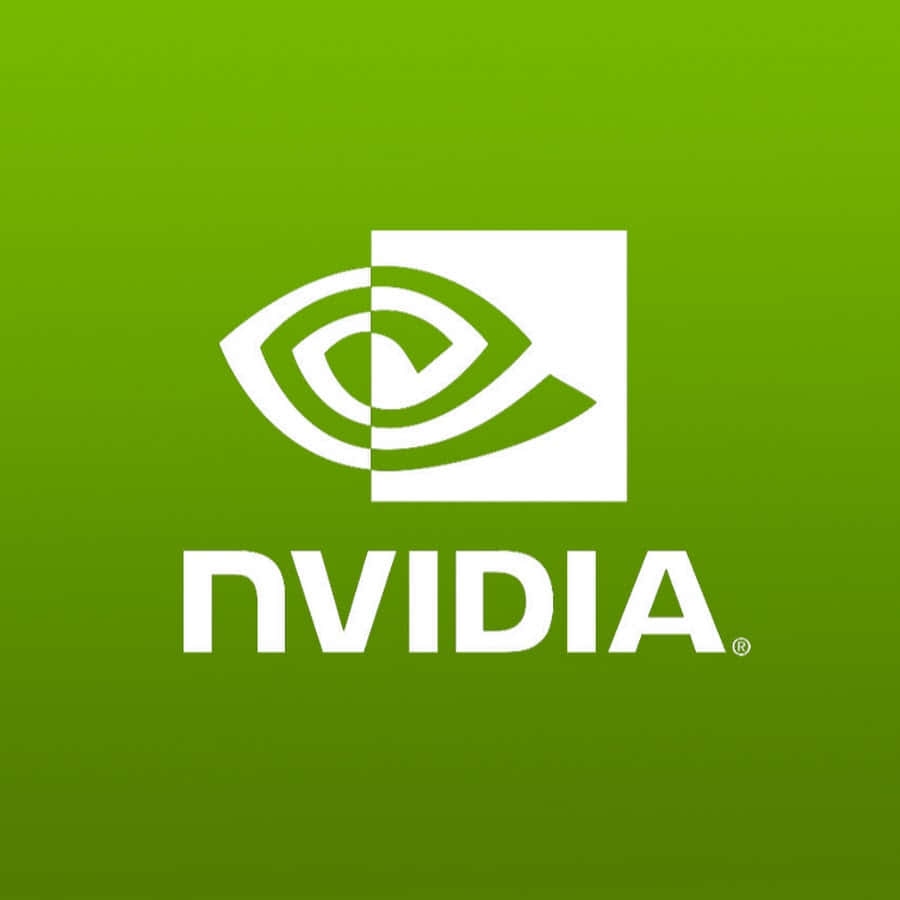 NVIDIA企業標誌在綠色漸變背景上