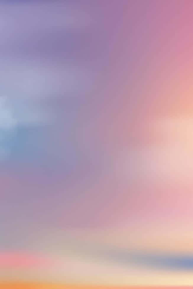 粉彩日落天空，薰衣草藍漸變為蜜桃粉紅，帶有縷縷雲彩。