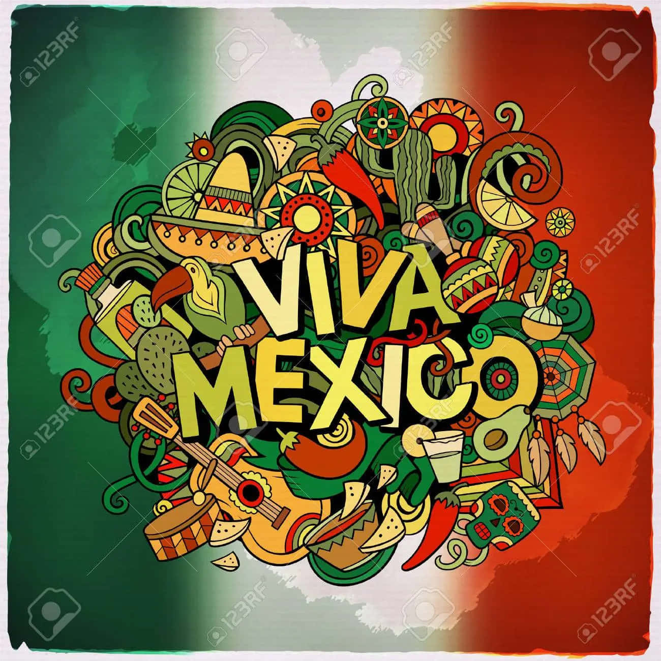 以鮮豔色彩的文化符號慶祝 Viva Mexico。