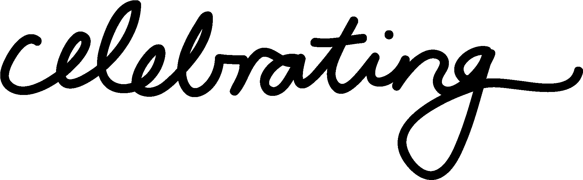 慶祝手寫體文字 壁紙 — 純黑色背景，沒有可見的元素或紋理。