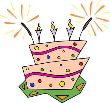 慶祝生日蛋糕插畫 壁紙