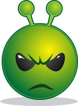 憤怒外星人卡通圖案 壁紙