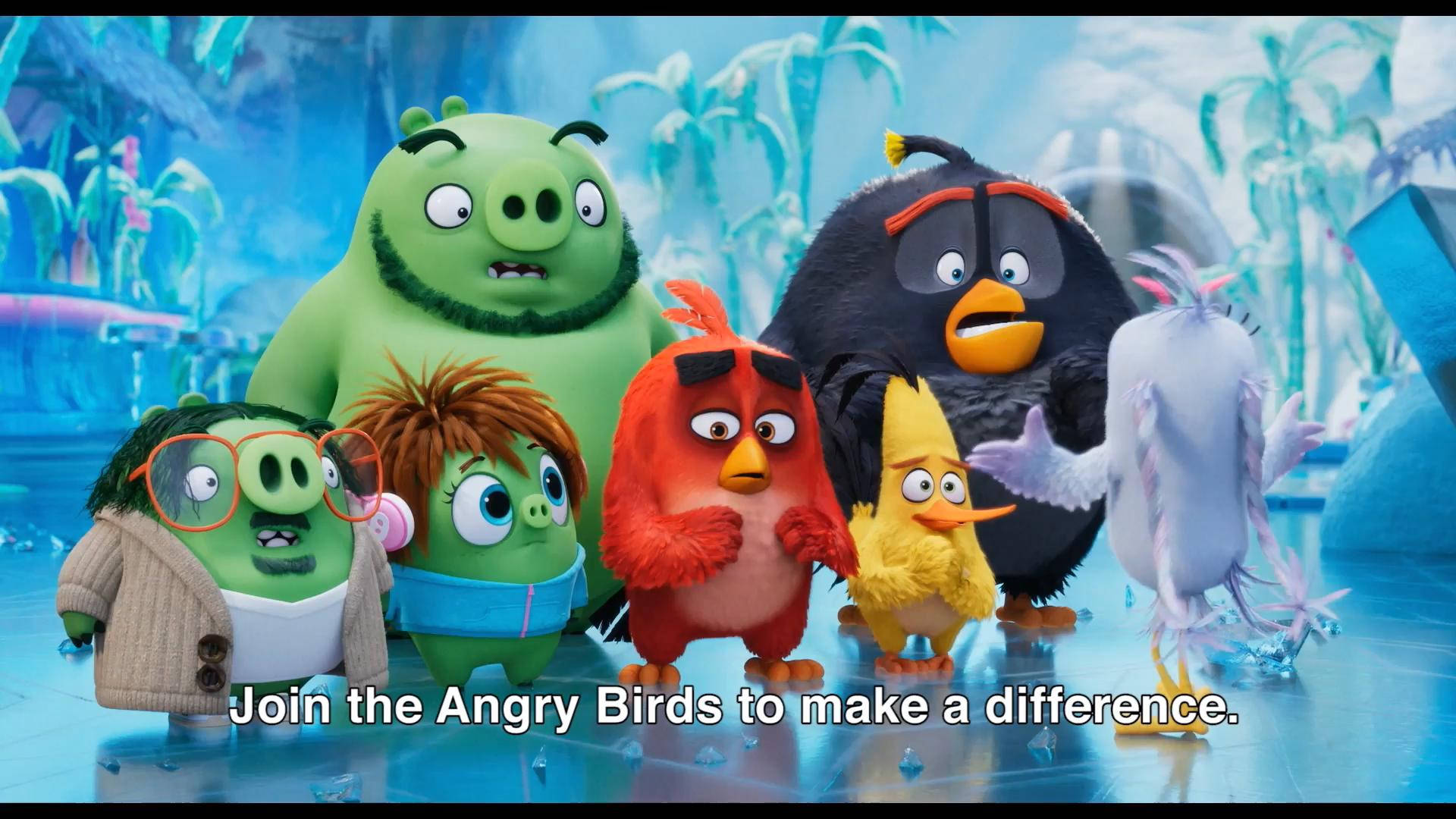 冰凍叢林環境中的Angry Birds角色。