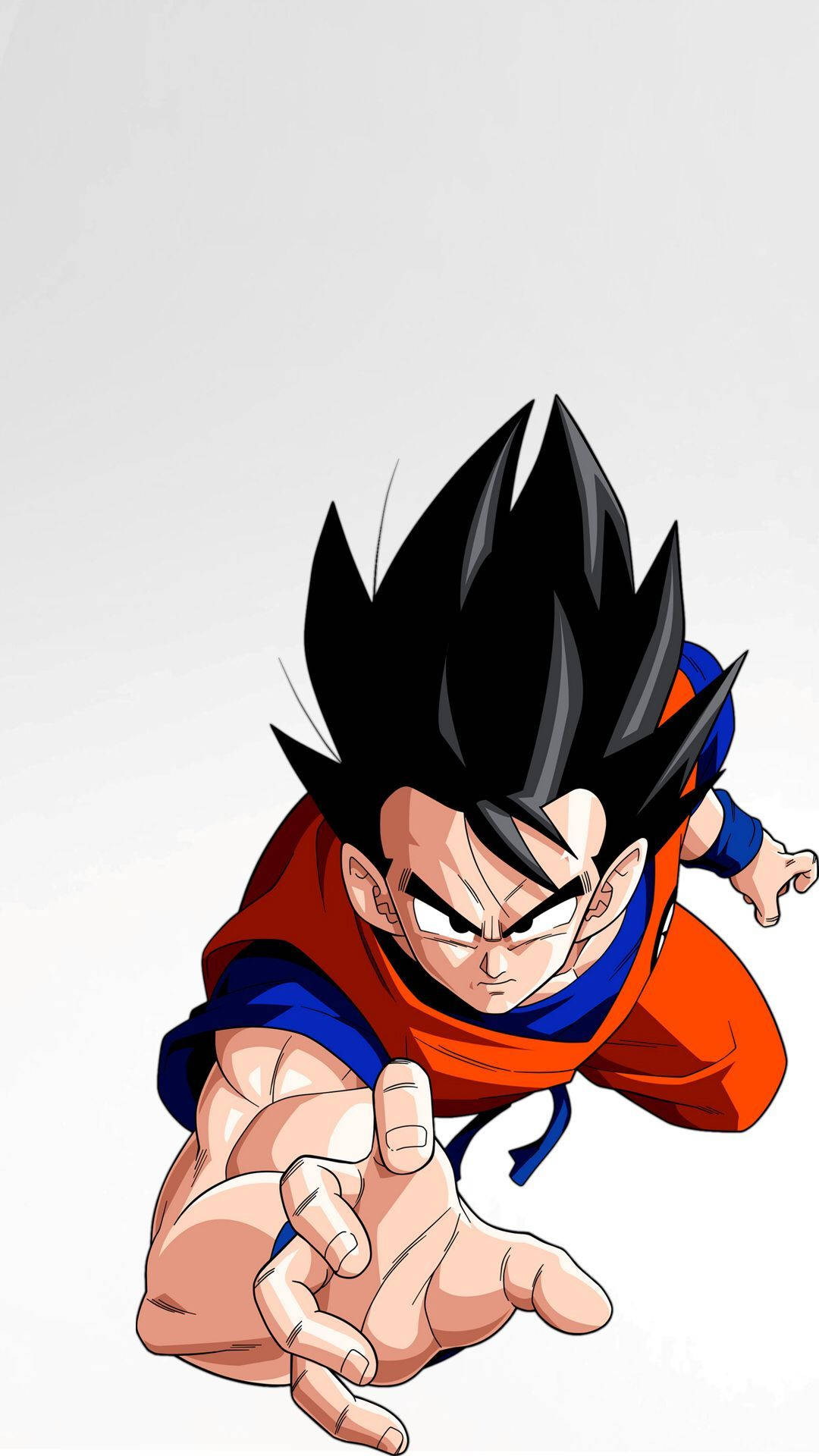 動畫戰士悟空握緊拳頭，以強烈表情向前衝刺。
