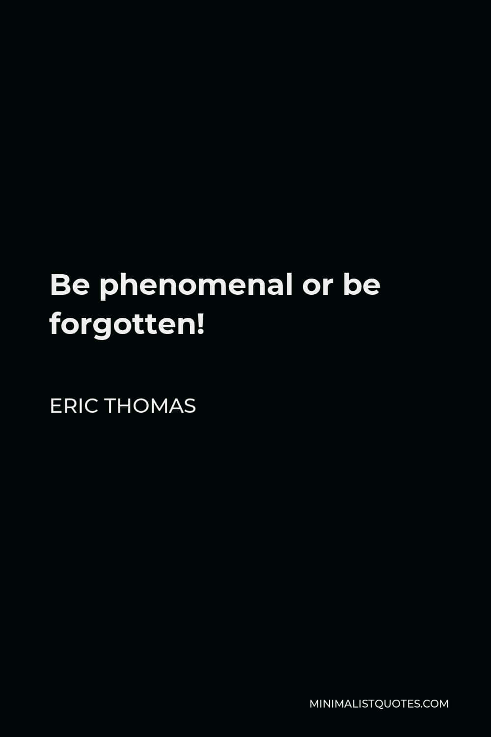 簡約黑色背景，Eric Thomas的白色勵志名言