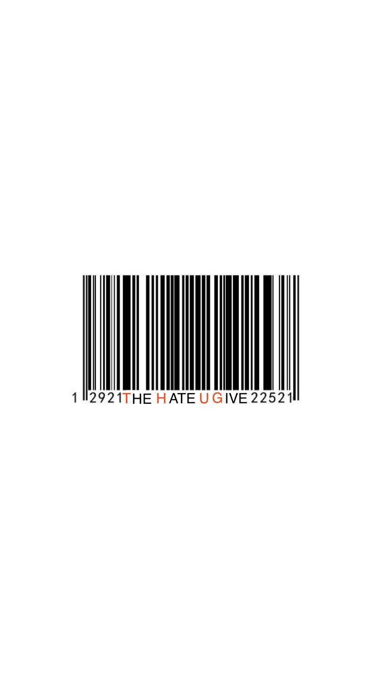 一個條碼，帶有文字 '1 2921THE HATE UGIVE 22521'，置於白色背景上。