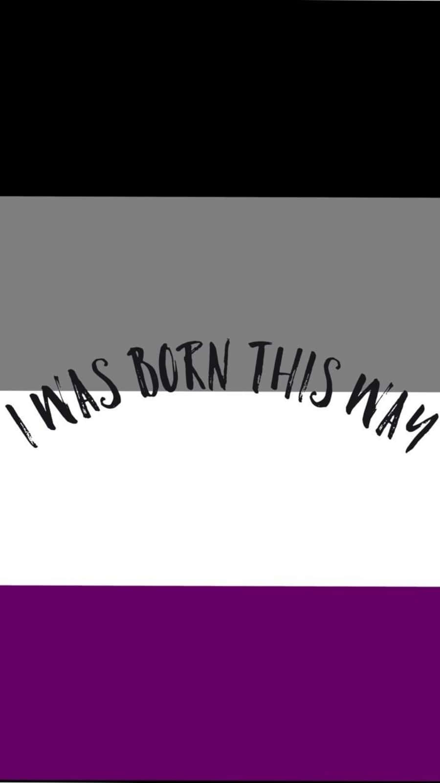 無性戀驕傲旗幟，文字「I WAS BORN THIS WAY」 — 驕傲 GIF 壁紙