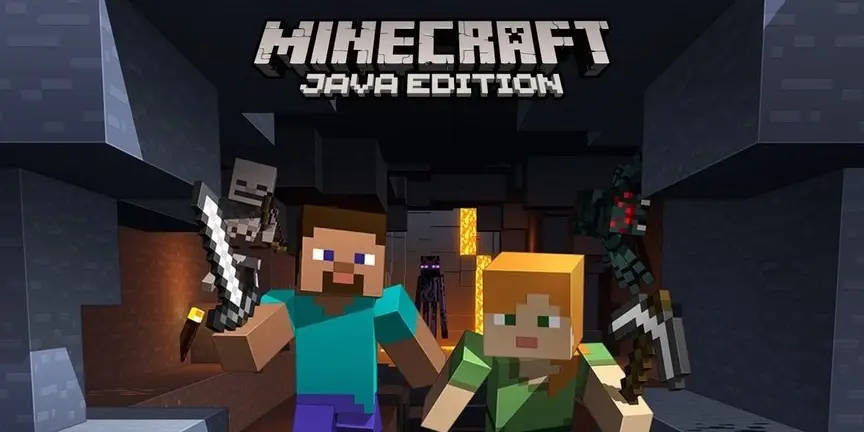 Minecraft玩家喺黑暗洞穴入面遇到敵對生物