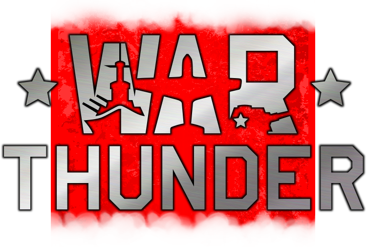 戰爭雷霆標誌 壁紙 — 大膽的紅色和銀色 War Thunder 標誌，帶有星星和磨損紋理，黑色背景。