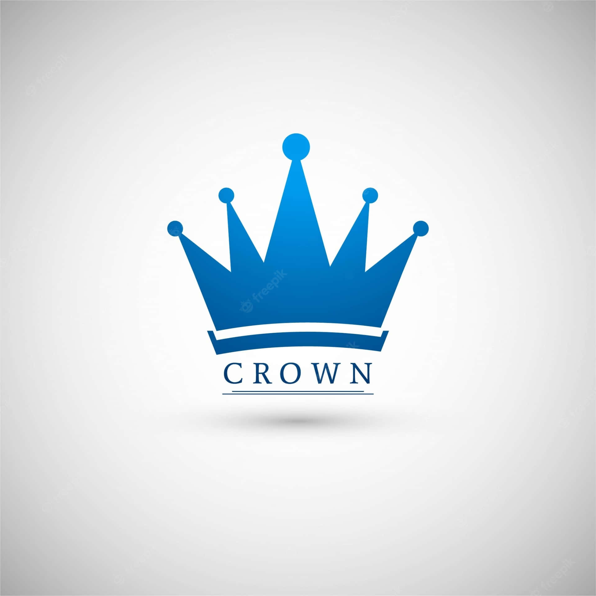 藍色皇冠標誌，下方有 crown 字樣，背景為灰色。