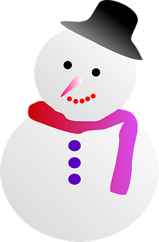 戴帽子圍圍巾的卡通雪人 — 雪人 壁紙