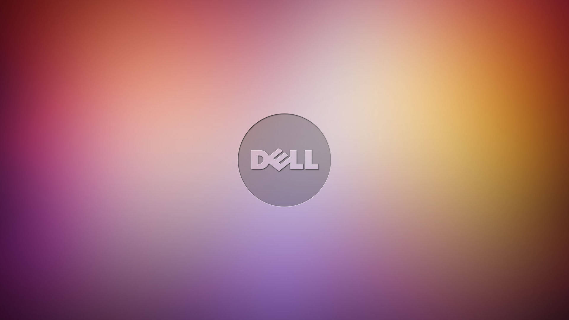 彩色漸變背景上的 Dell 標誌