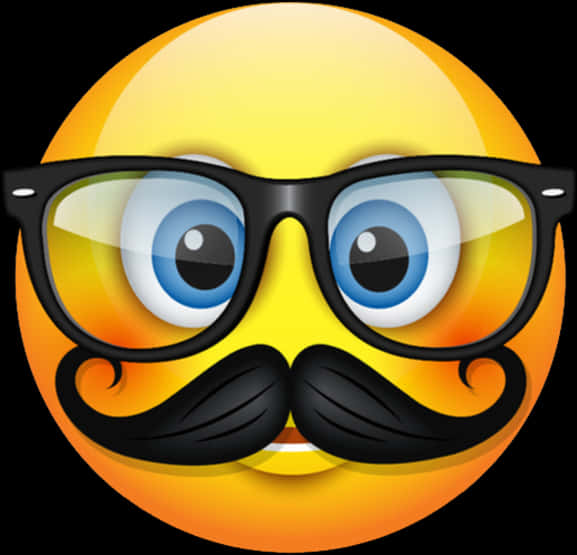 戴眼鏡和鬍鬚的Emoji剪貼畫 - 高畫質PNG下載