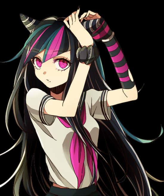 戴角的動漫少女 壁紙