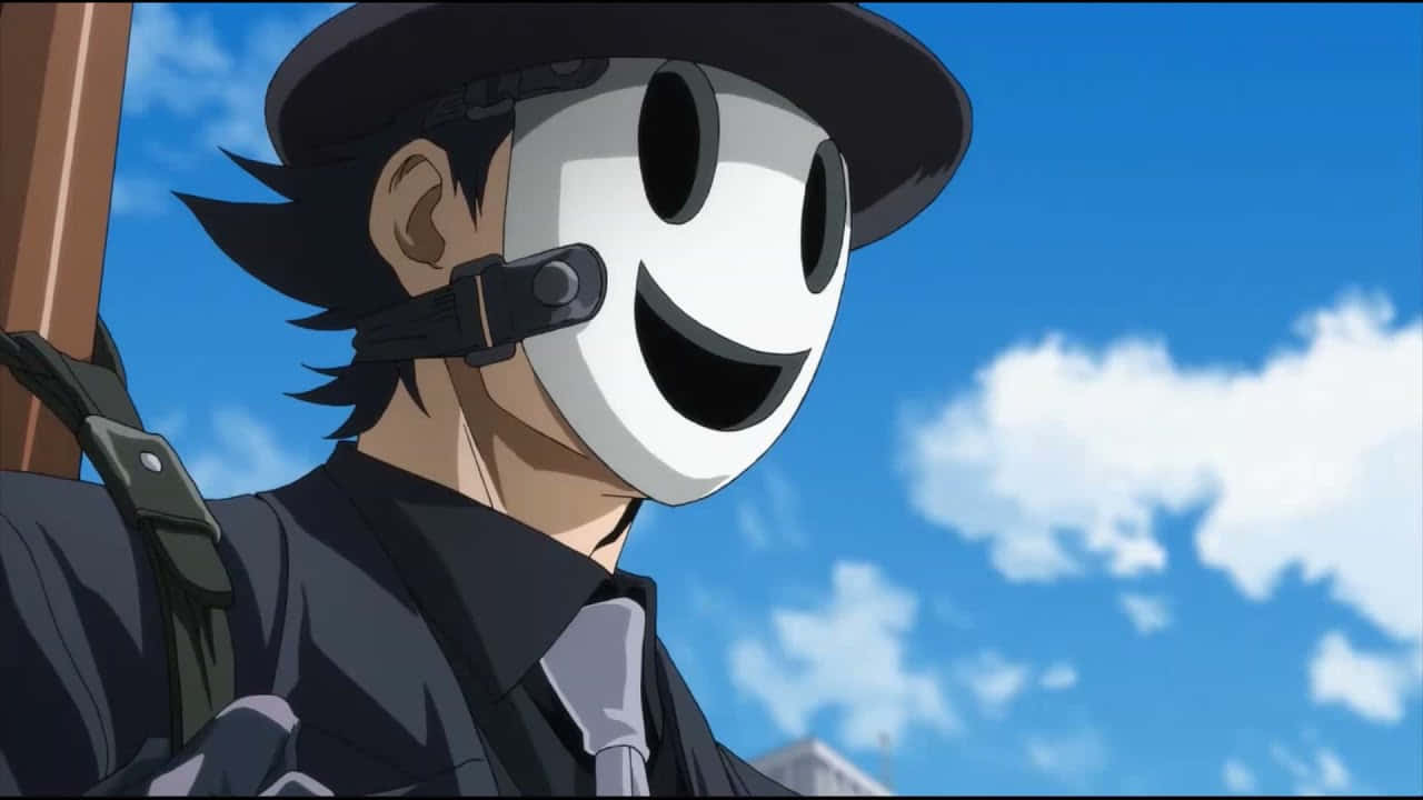 戴面具的男人手持槍械 壁紙