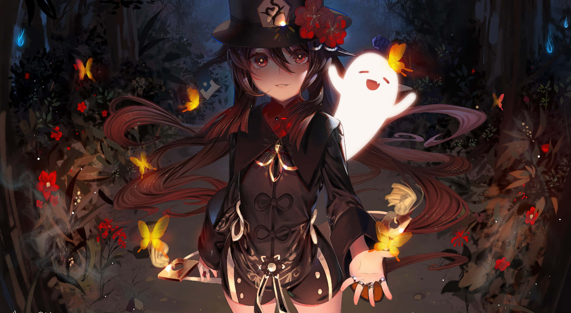 戴高帽與火焰帽的女孩