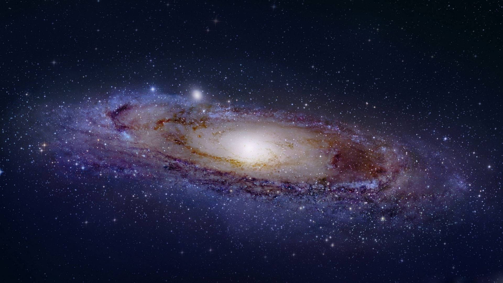 在深空中具有發光核心和旋轉臂的螺旋星系。