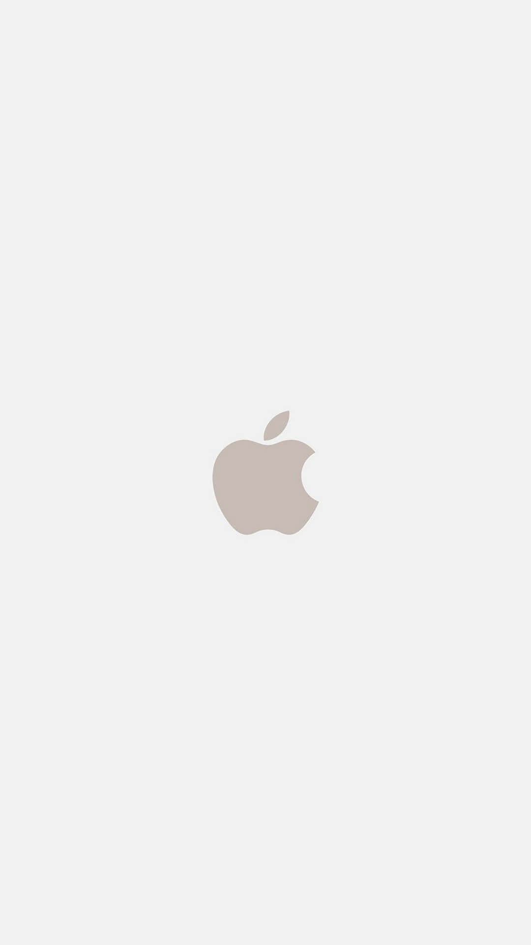 灰色 Apple 標誌居中於淺灰色背景