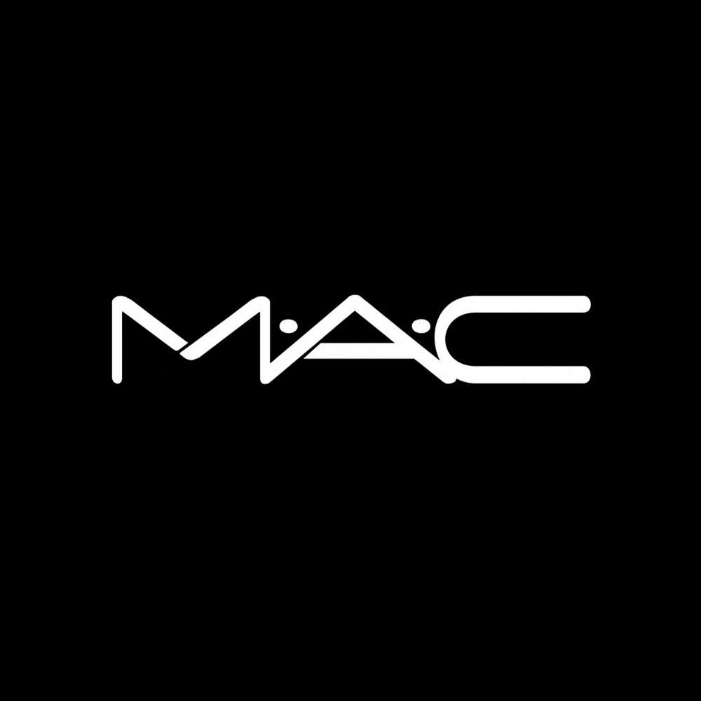 黑色背景上的白色MAC標誌