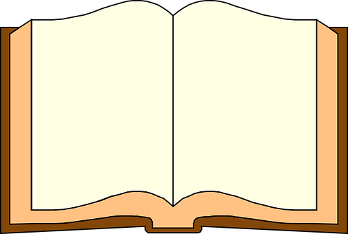 打開的空白書本插圖 壁紙