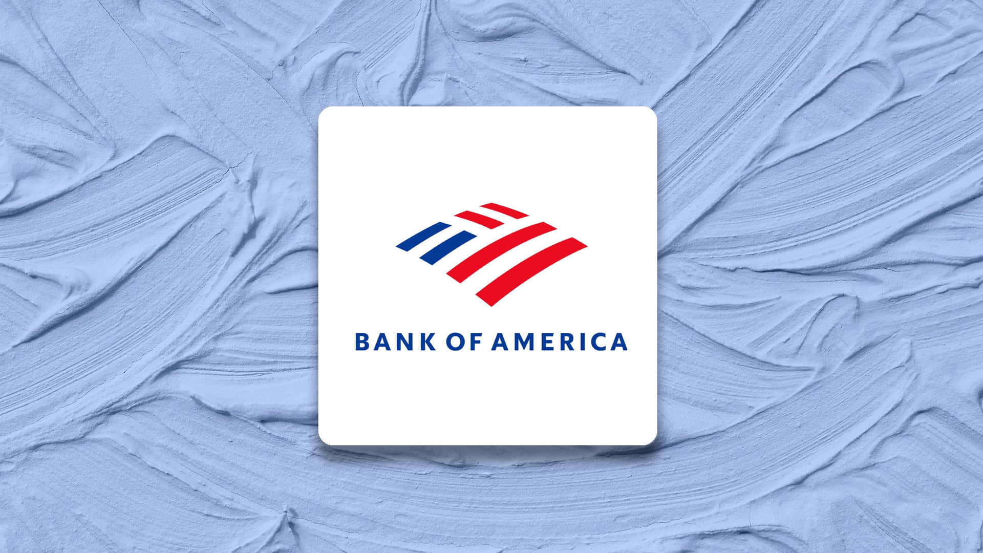 Bank of America 標誌在帶紋理的藍色背景上