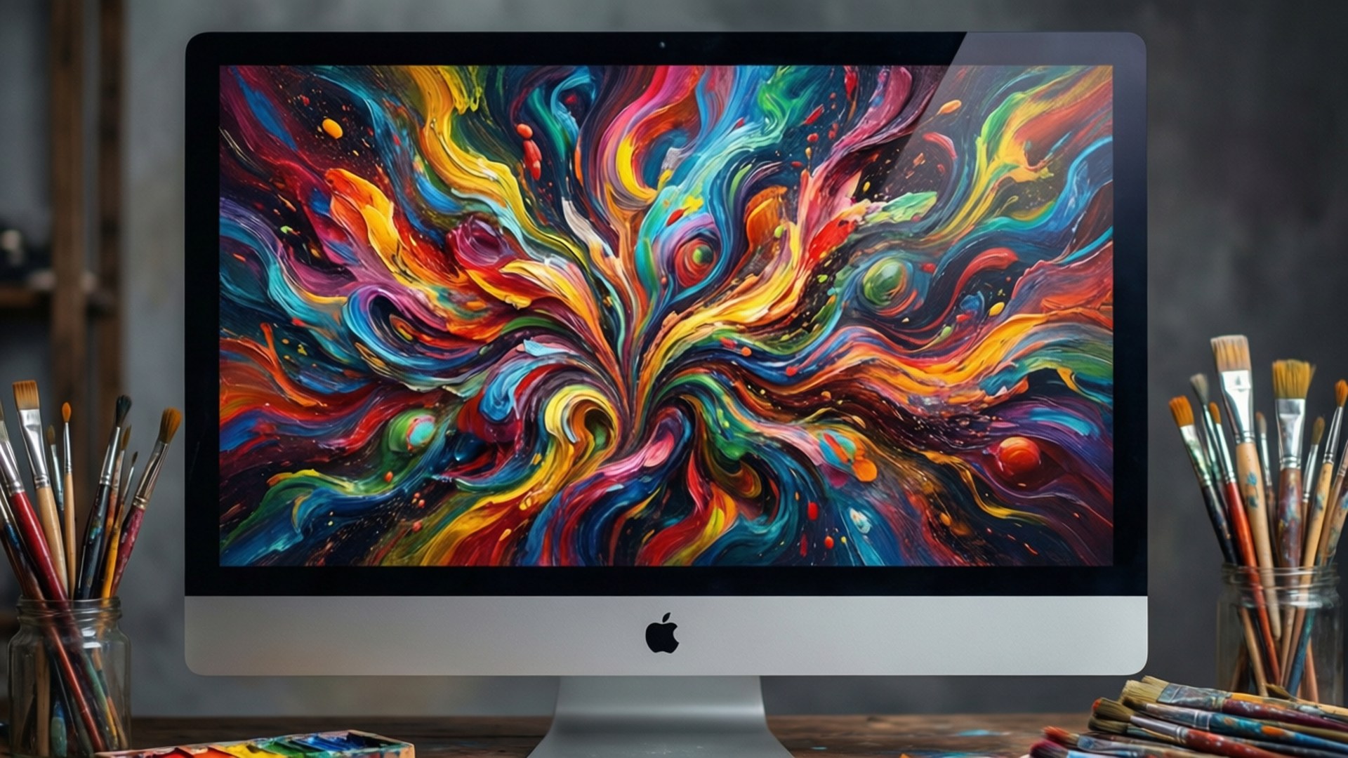 抽象 iMac 藝術 壁紙