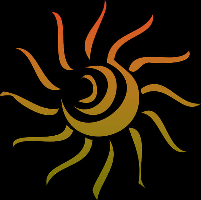 抽象太陽設計 壁紙