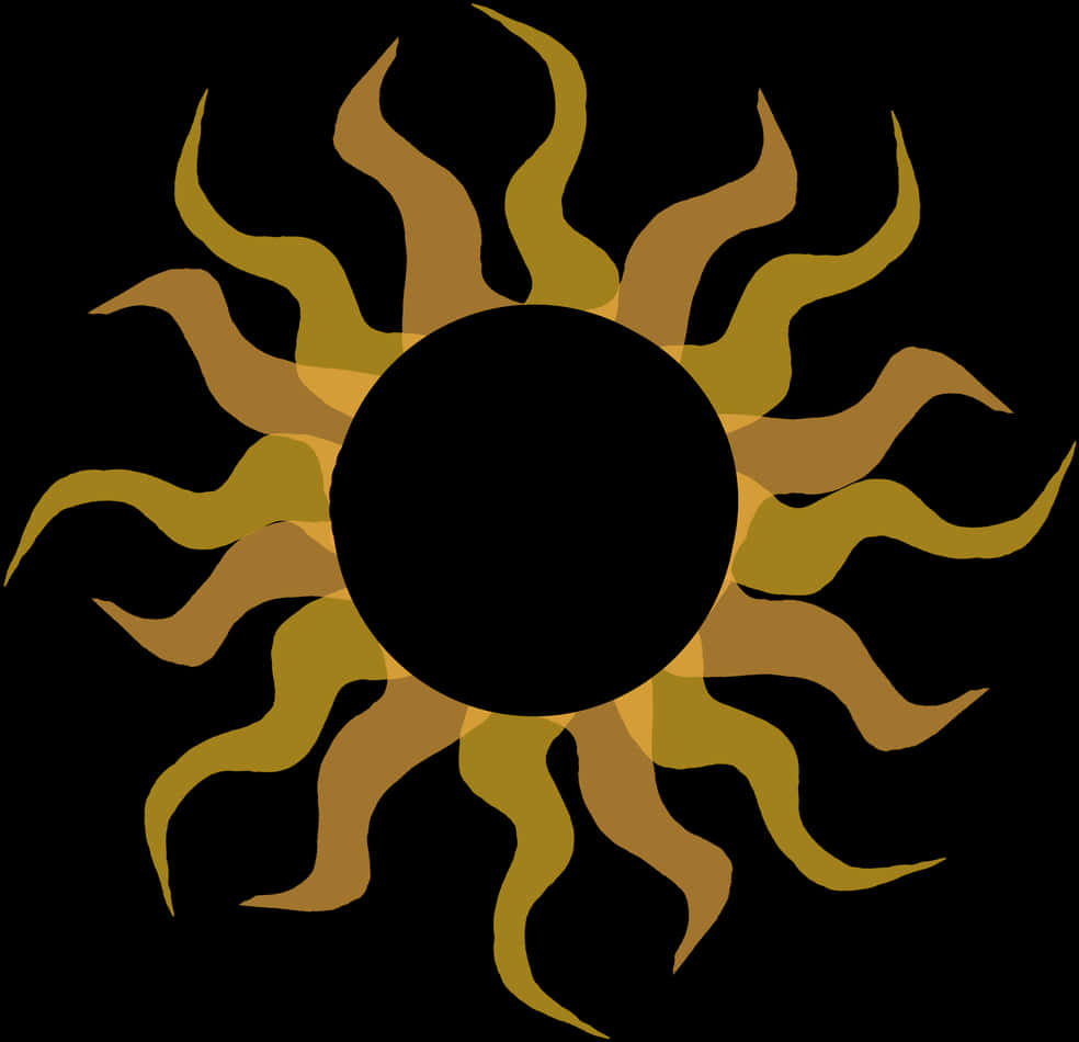 抽象太陽設計插圖 壁紙