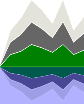 抽象山景倒影