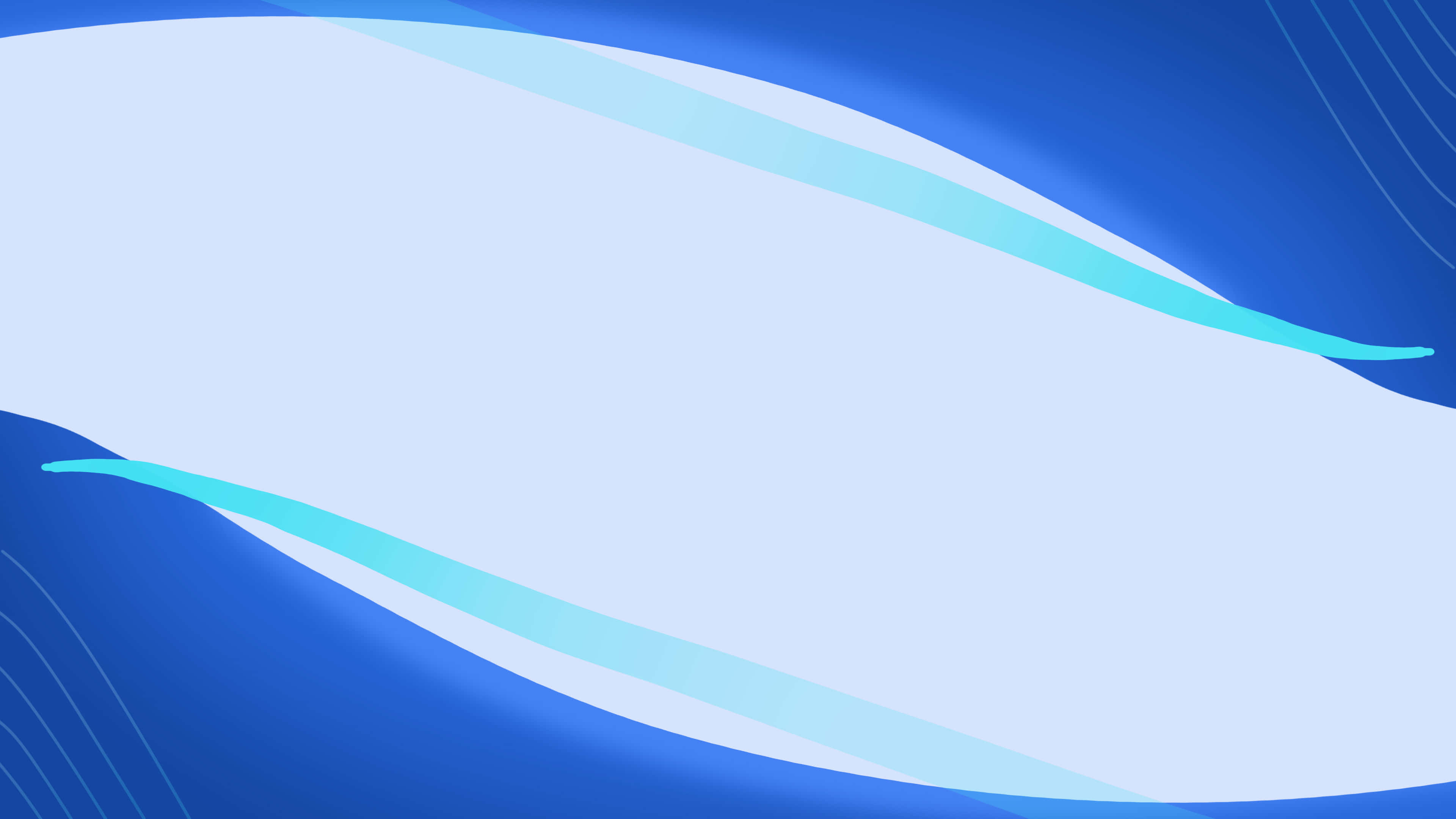 Blue 桌布 壁紙 — 抽象數位藝術作品，流動的藍色和白色波浪營造出寧靜簡約的背景。