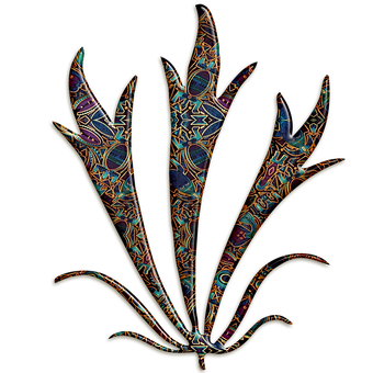 抽象植物藝術作品