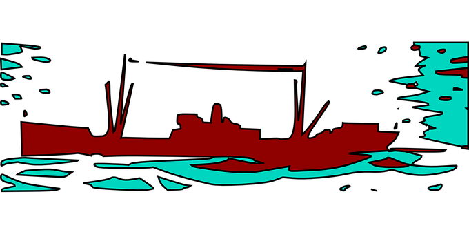 抽象海軍艦艇剪影 壁紙