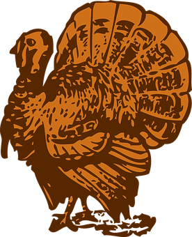 抽象火雞剪影 壁紙