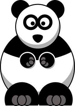 抽象熊貓插圖 壁紙