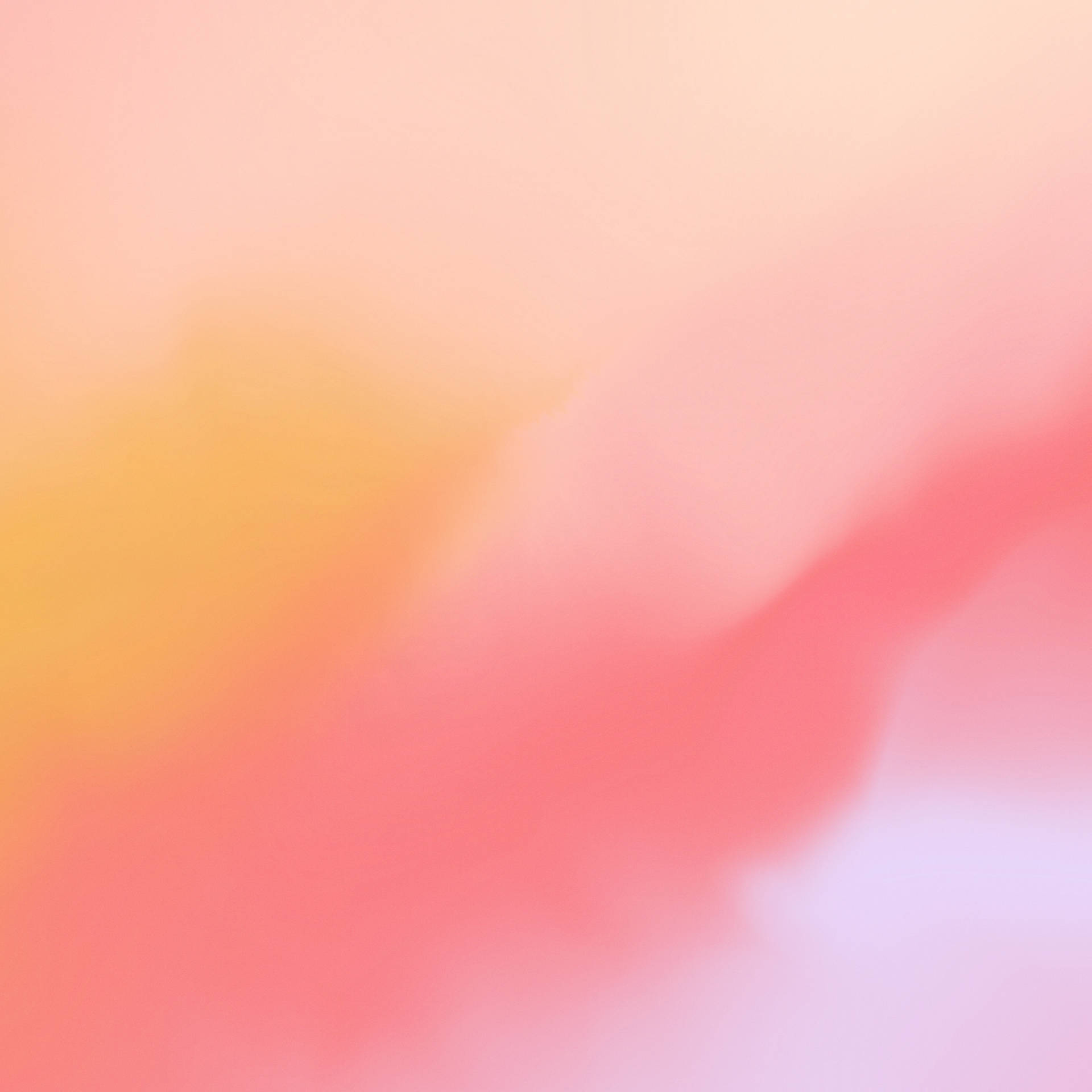 抽象畫作中的柔和橙色美學 壁紙 — 蜜桃粉紅與暖黃色的柔和漸變，融合成夢幻的粉彩薄霧。