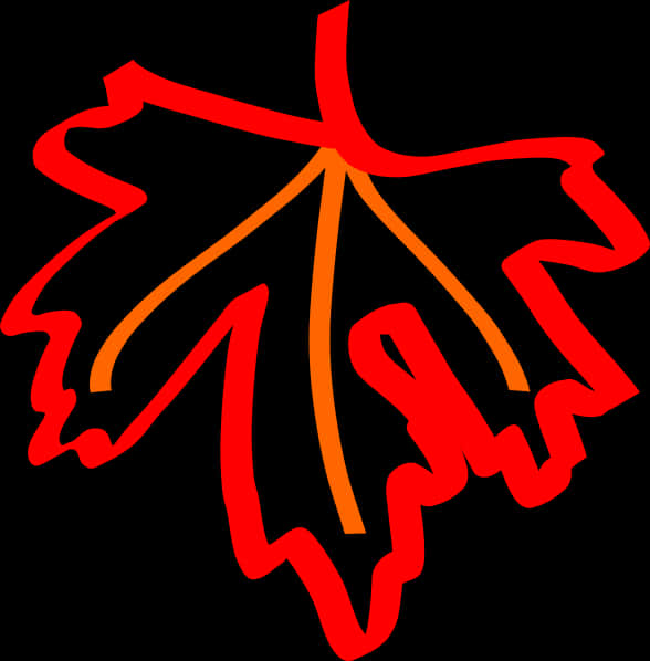 抽象紅色樹葉輪廓 壁紙
