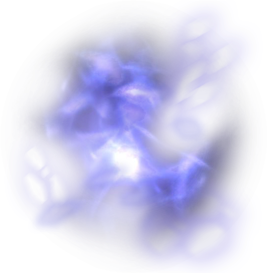 抽象藍煙藝術 壁紙 — 發光的藍色星雲，帶有旋轉的宇宙圖案和明亮的中心光，背景為黑色太空。