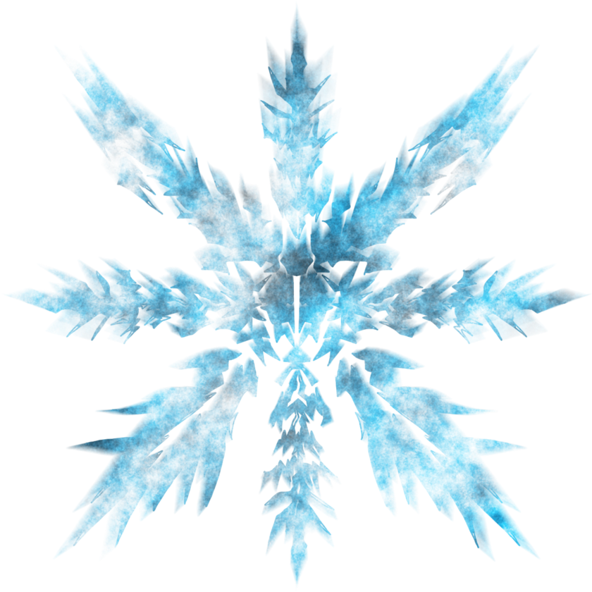 抽象藍色水晶雪花 壁紙