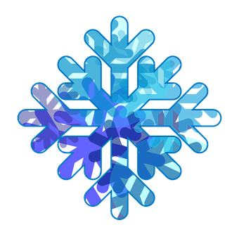 抽象藍色雪花圖案 — 雪花 壁紙