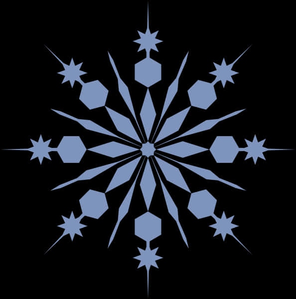 抽象藍色雪花設計 壁紙