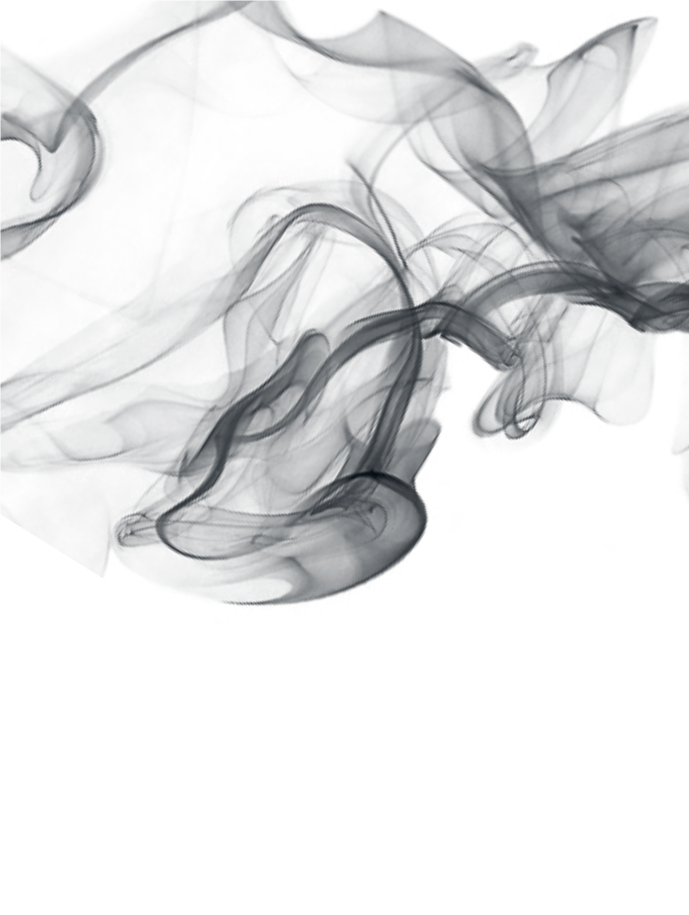 抽象藍黑煙霧藝術 壁紙 — 抽象深藍色和黑色漩渦圖案，帶有發光點綴，背景為黑色。