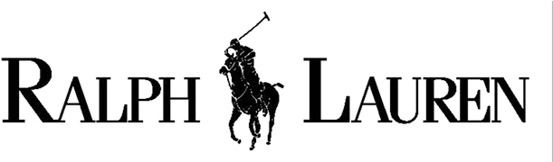 拉夫勞倫標誌馬球運動員 壁紙 — 經典 Ralph Lauren 標誌，採用白色襯線字體，品牌名稱中間有一個騎馬的馬球運動員。