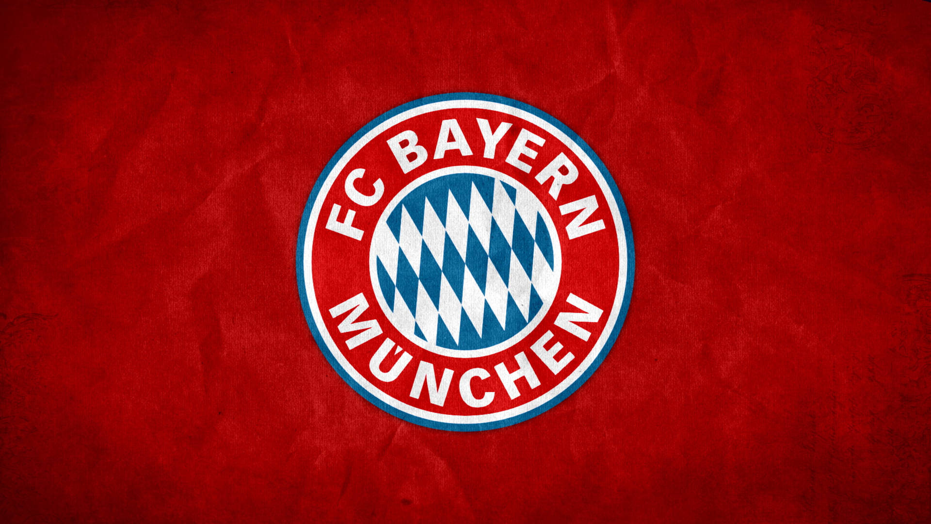 FC Bayern München 足球會標誌在紅色紋理背景上