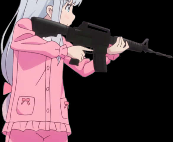 持槍的動漫少女 壁紙