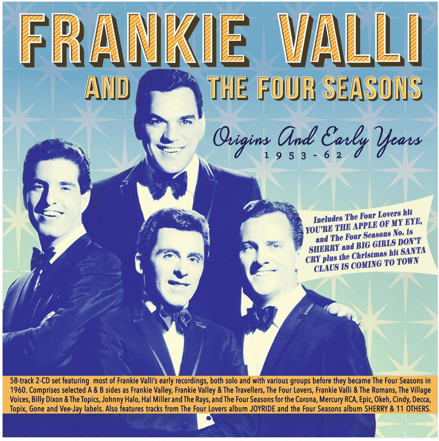 Frankie Valli and The Four Seasons 1953-62年復古專輯封面。