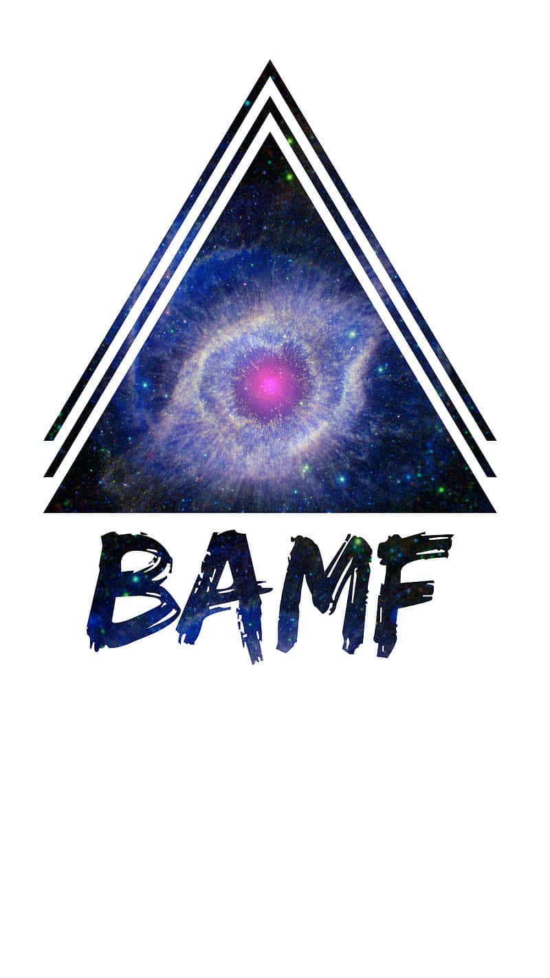 三角形內的星系，下方有單詞 BAMF。