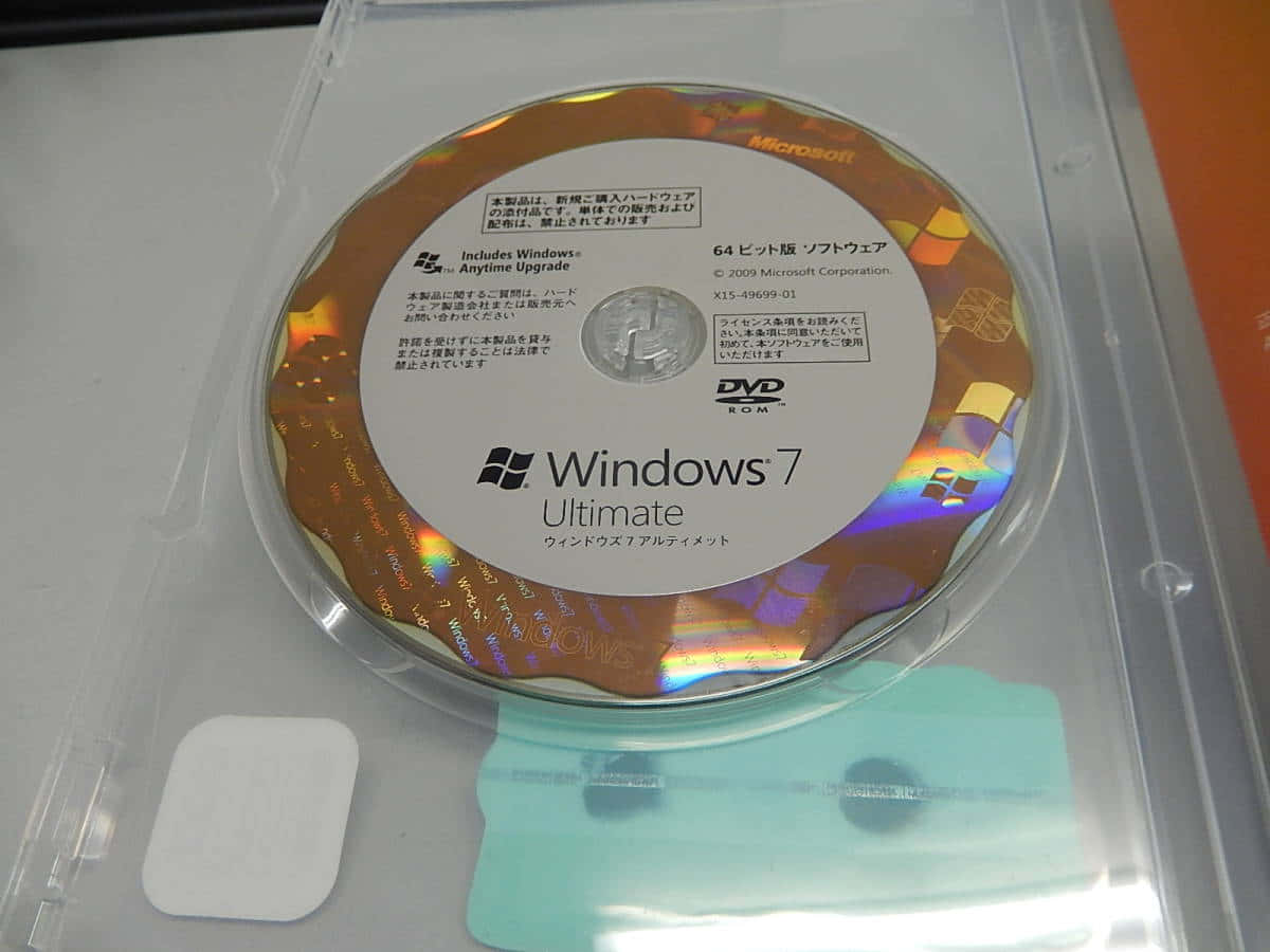 Windows 7 Ultimate軟件DVD，膠盒裝，有日文字。