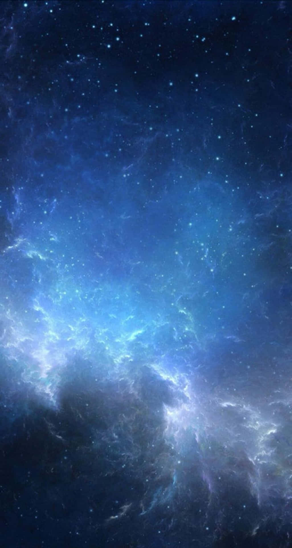 太空中充滿星星的發光藍色宇宙星雲。