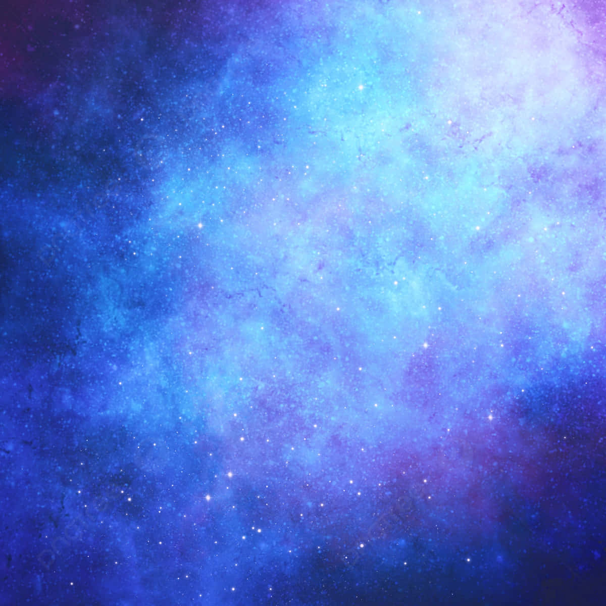 探索涼藍星系的宇宙奇觀 壁紙 — 一個宇宙星雲在深藍色和紫色中旋轉，點綴著閃爍的星星，背景是帶有紋理的天體背景。