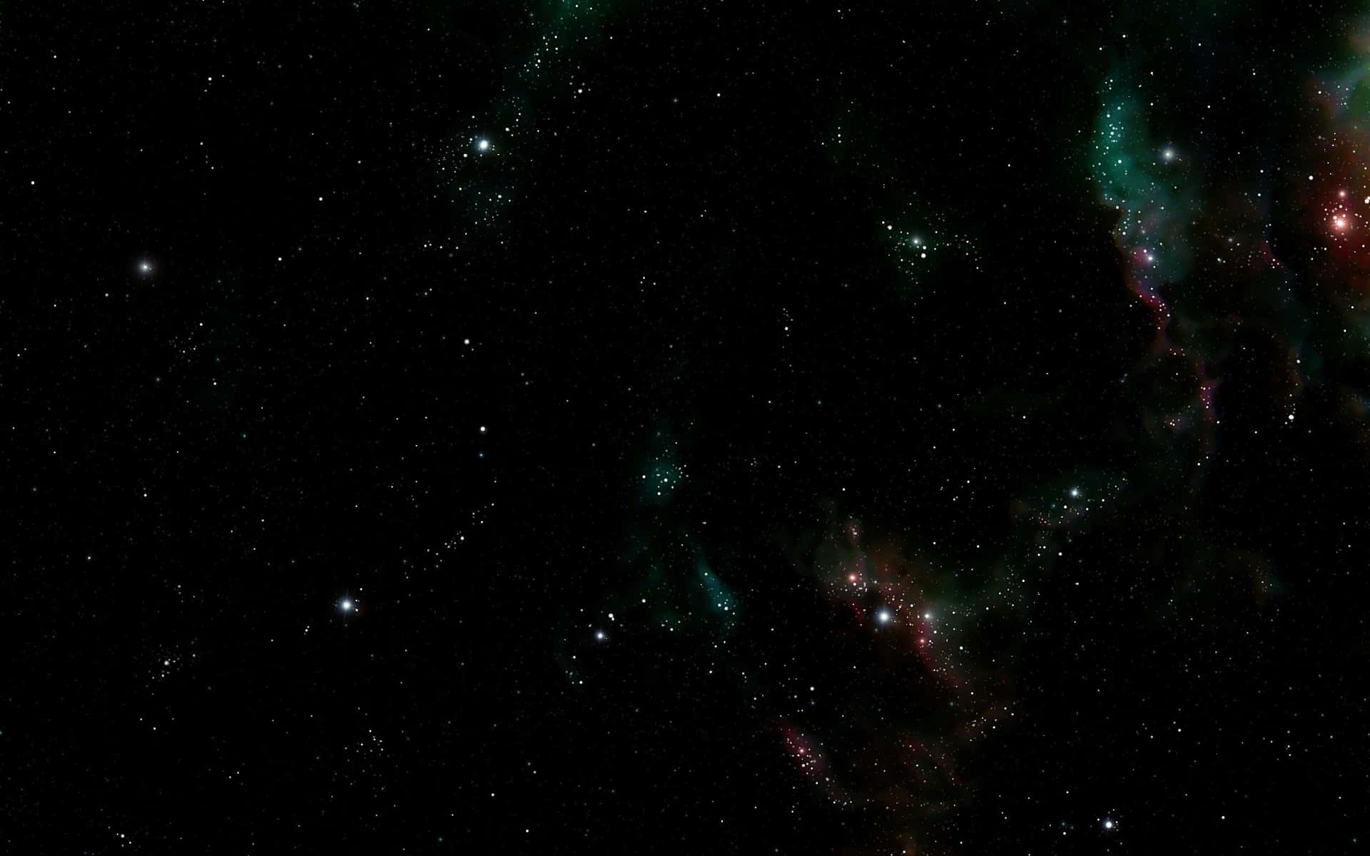 太空中的星星與彩色星雲